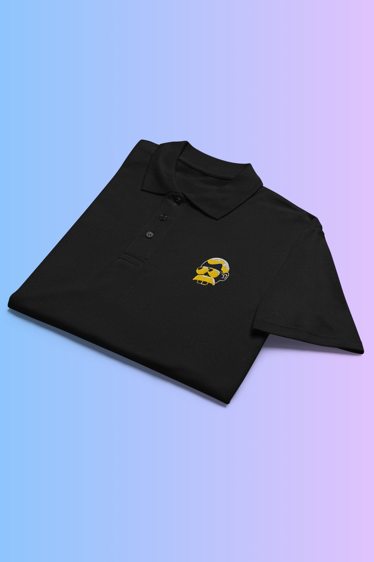 Polo Premium unisex Meme - Brand Logo - Black