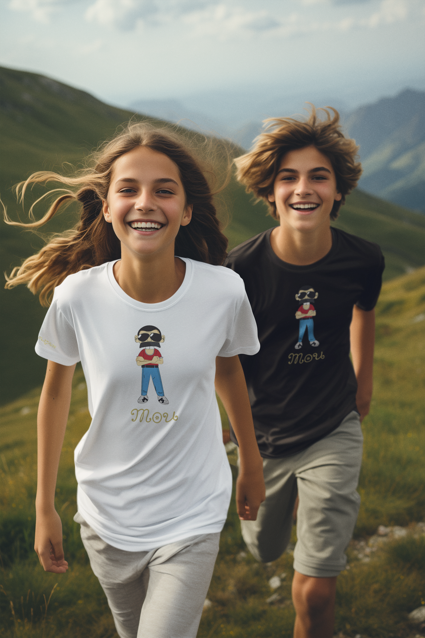 Meme unisex t-shirt - Mou - Organic cotton - B/W
