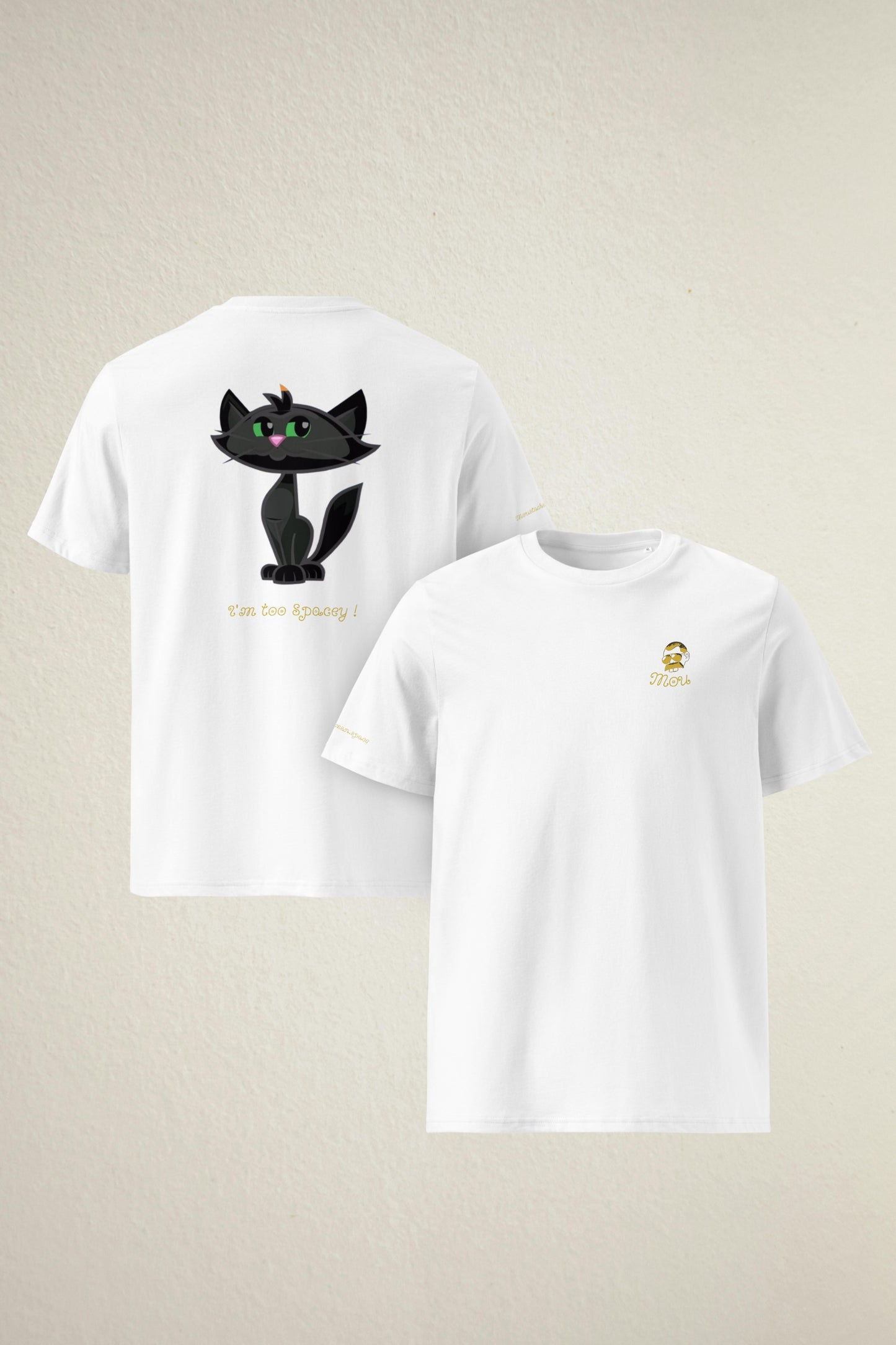 Maglietta unisex Meme MOU - Maya the Cat - Cotone Bio - B/W