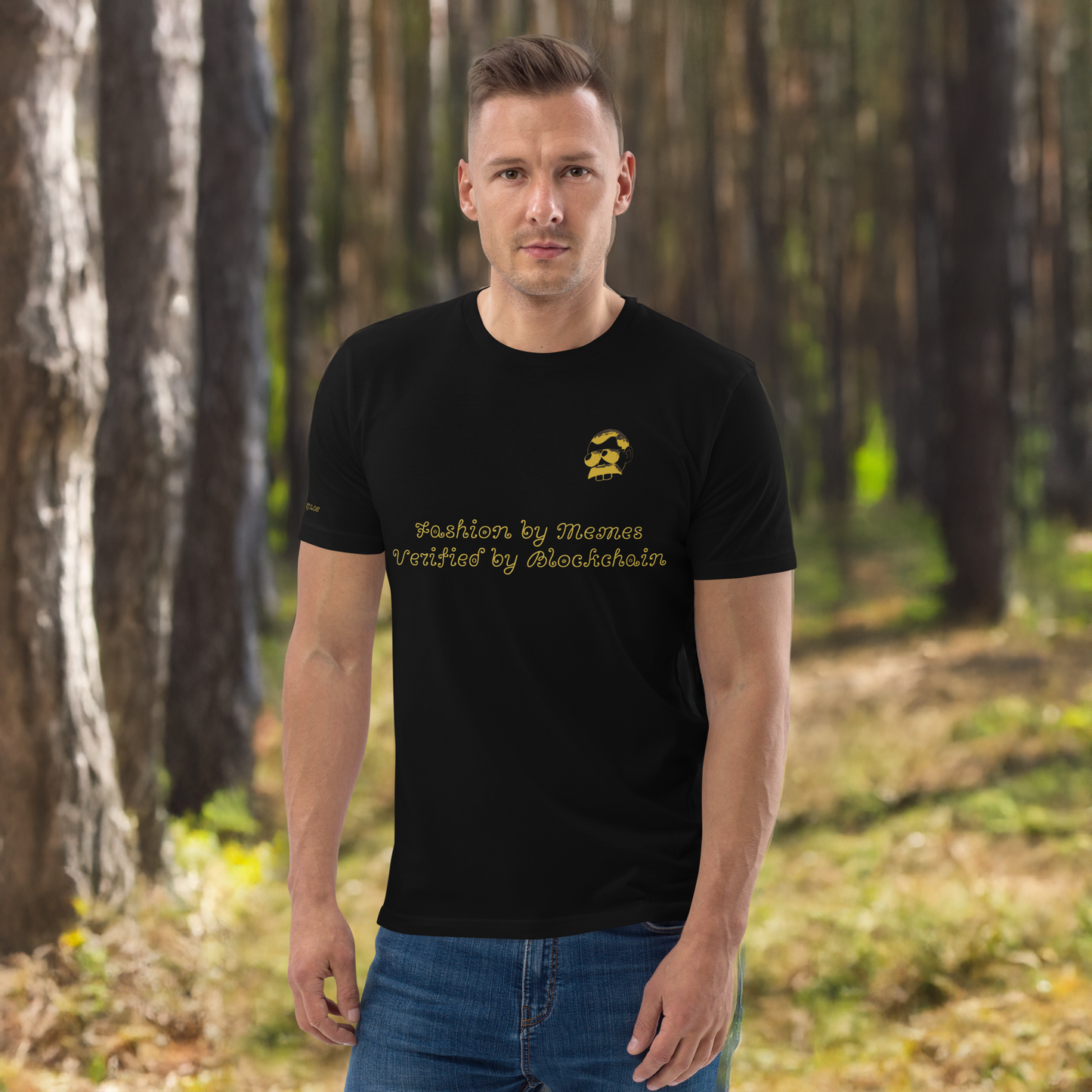 Meme Unisex T-Shirt - Fashion by Memes - Organic Cotton - B/W - Streetwear Crypto by Mustache Man