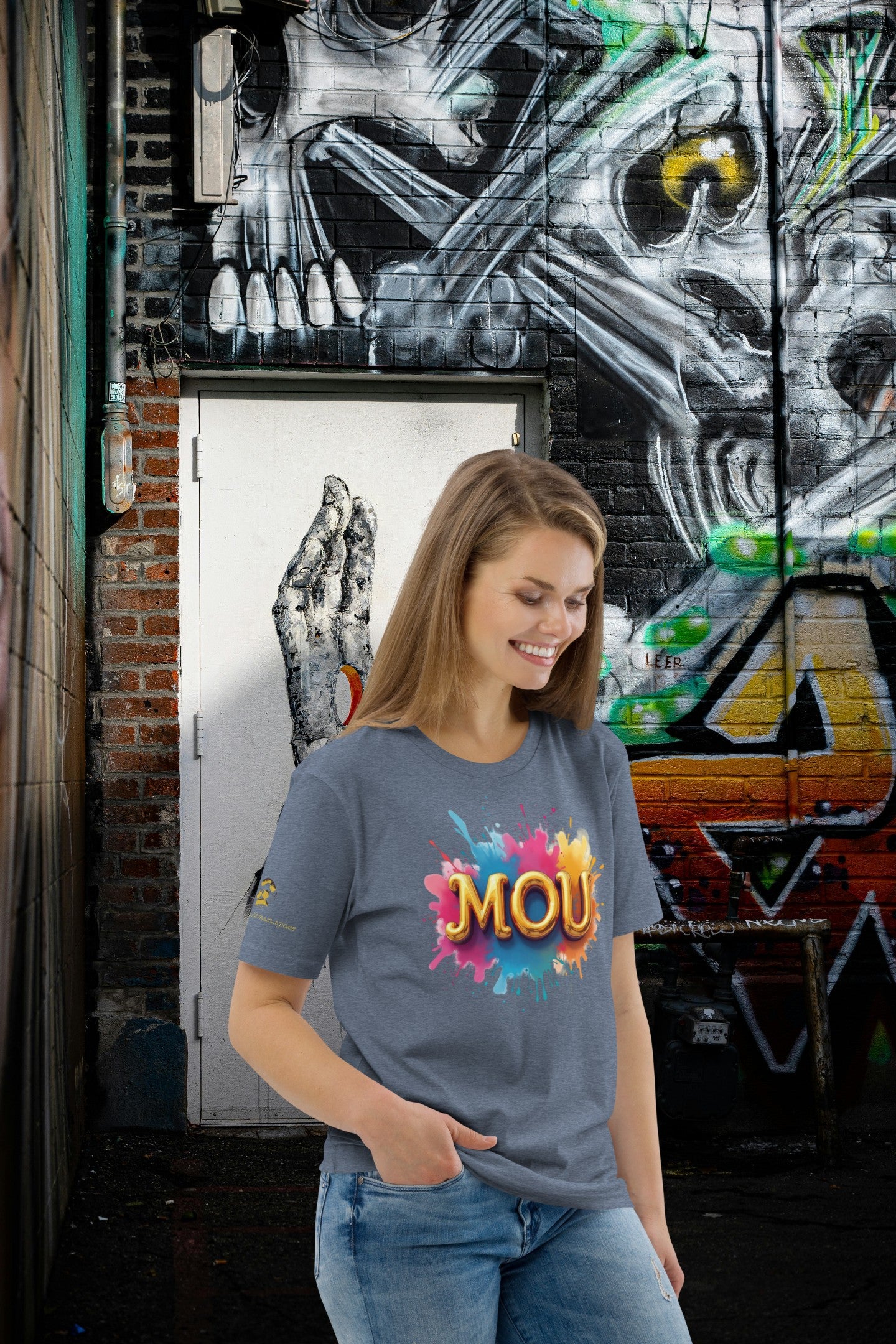 Maglietta unisex Meme - MOU Splash - Cotone Bio