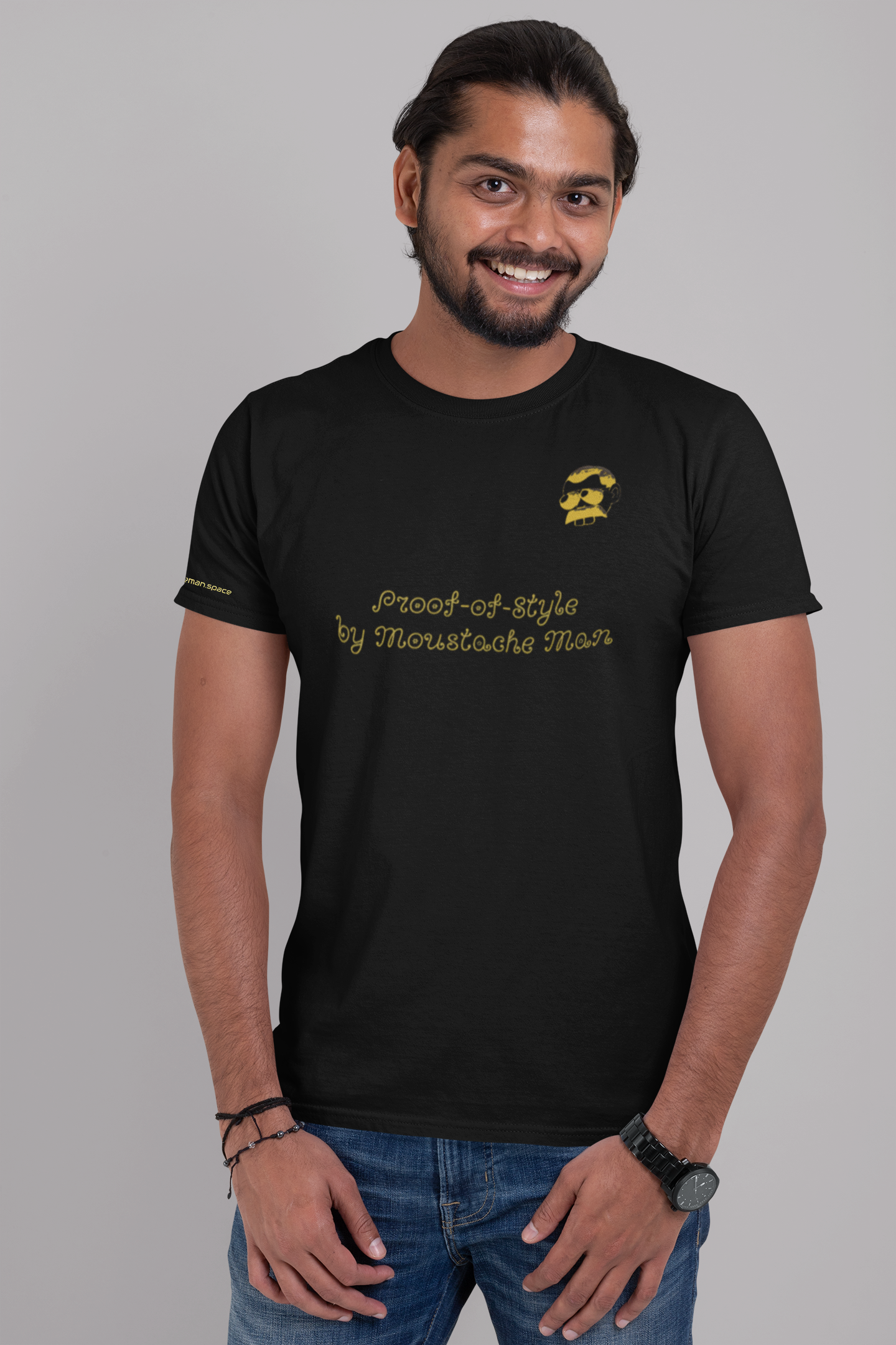 Meme Unisex T-Shirt - Proof of Style - Organic Cotton B/W - Ironic Fashion by Moustache Man