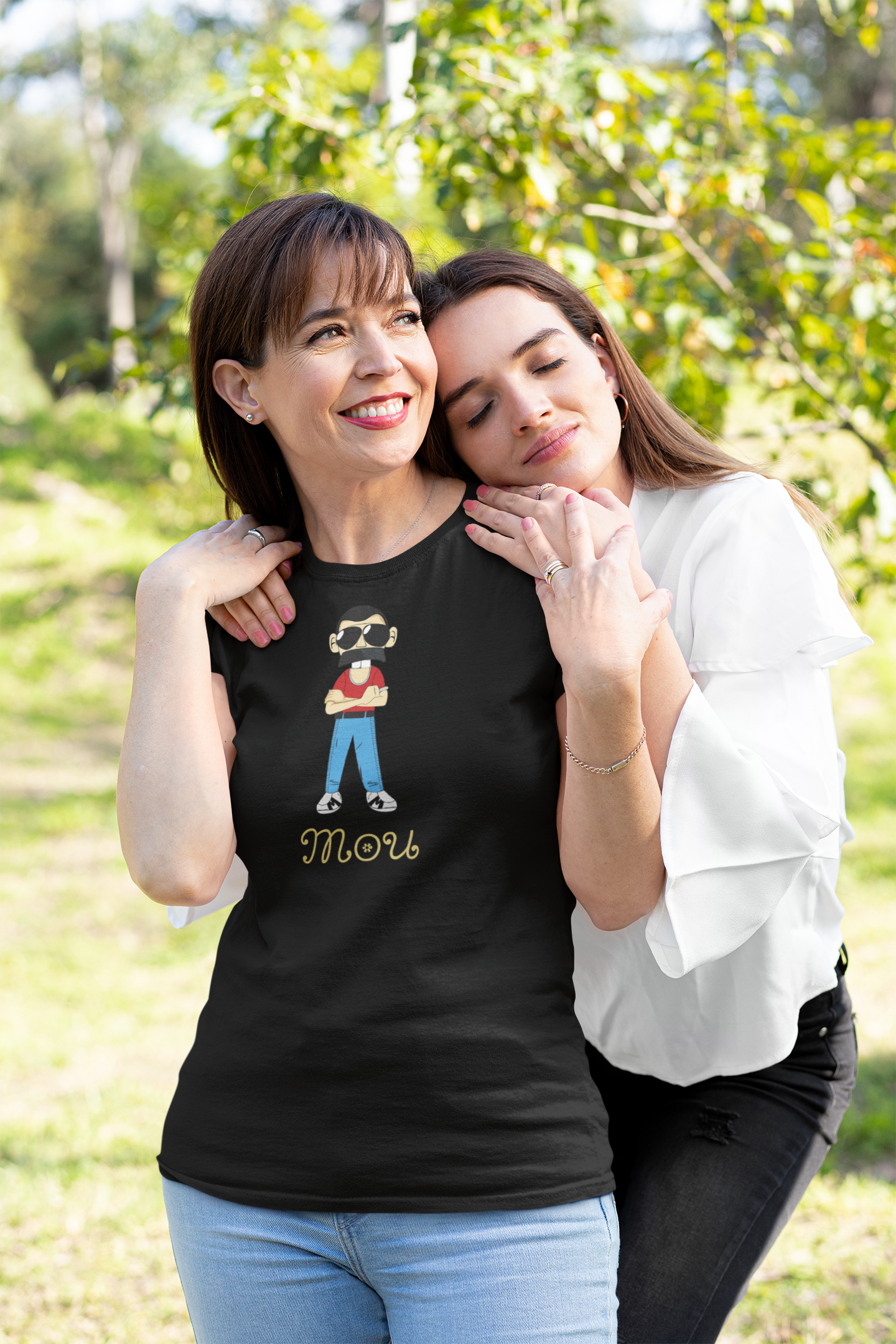 Meme unisex t-shirt - Mou - Organic cotton - B/W
