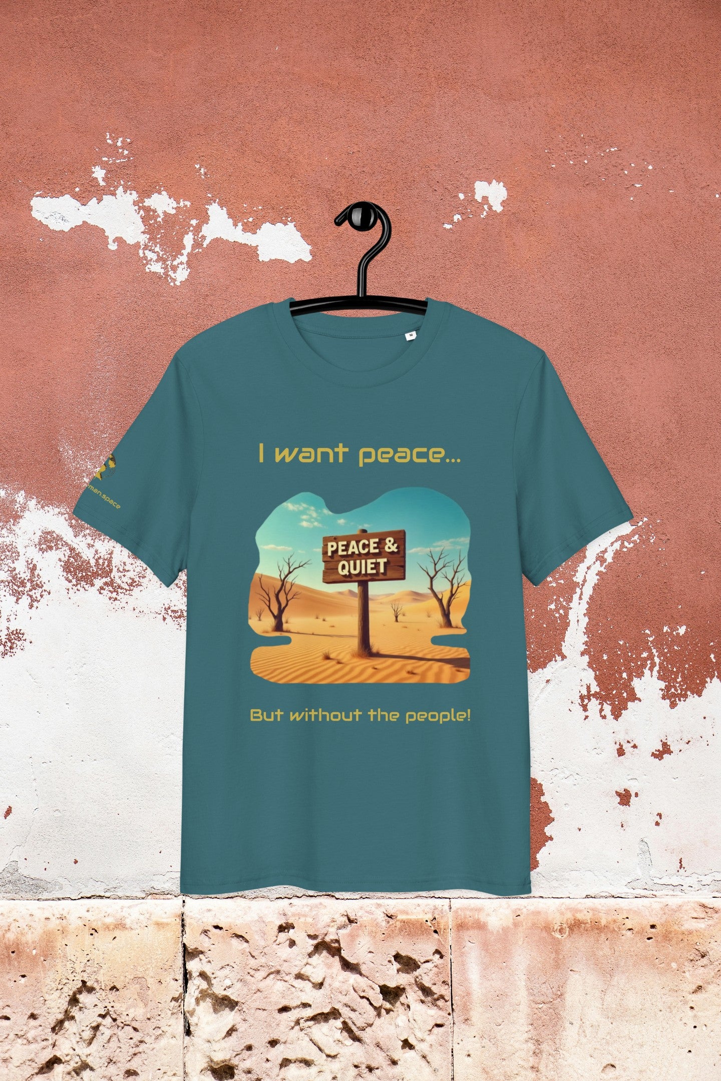 Unisex Meme T-Shirt - Peace - Organic Cotton - Ironic Fashion by Moustache Man