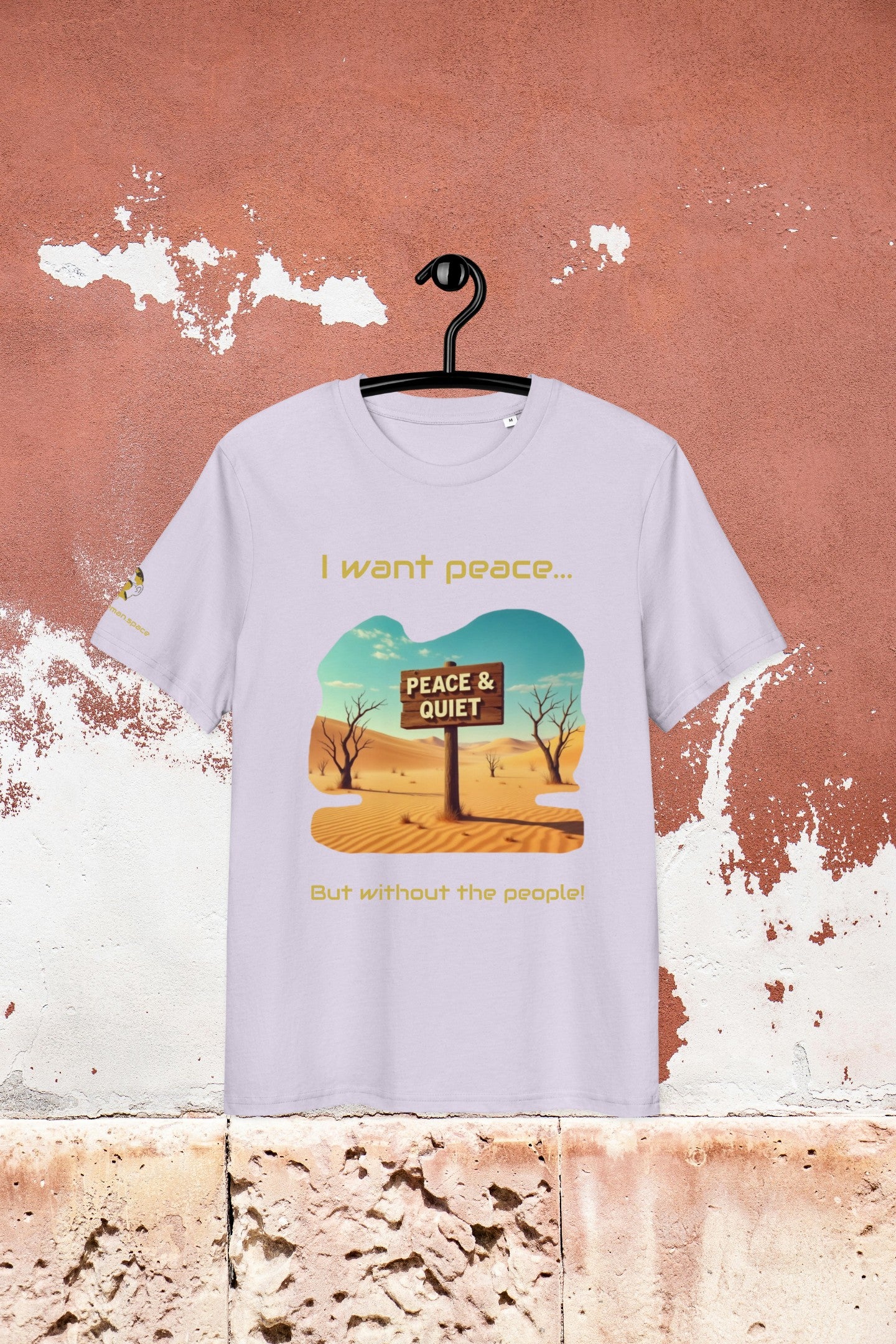 Unisex Meme T-Shirt - Peace - Organic Cotton - Ironic Fashion by Moustache Man
