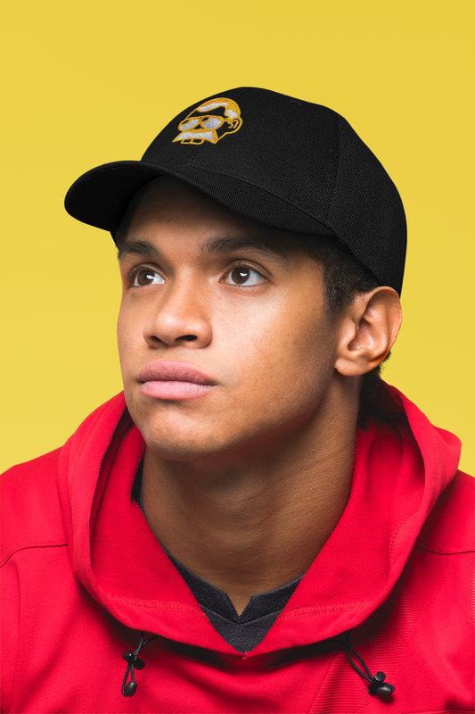 Meme Hat - Brand Logo - Black - Fun Streetwear by Mustache Man