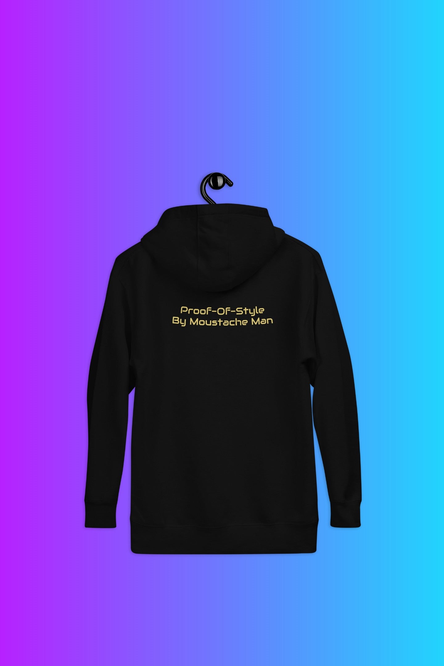 Unisex meme sweatshirt - Mou big logo - B/W - Fun fashion by Mustache Man
