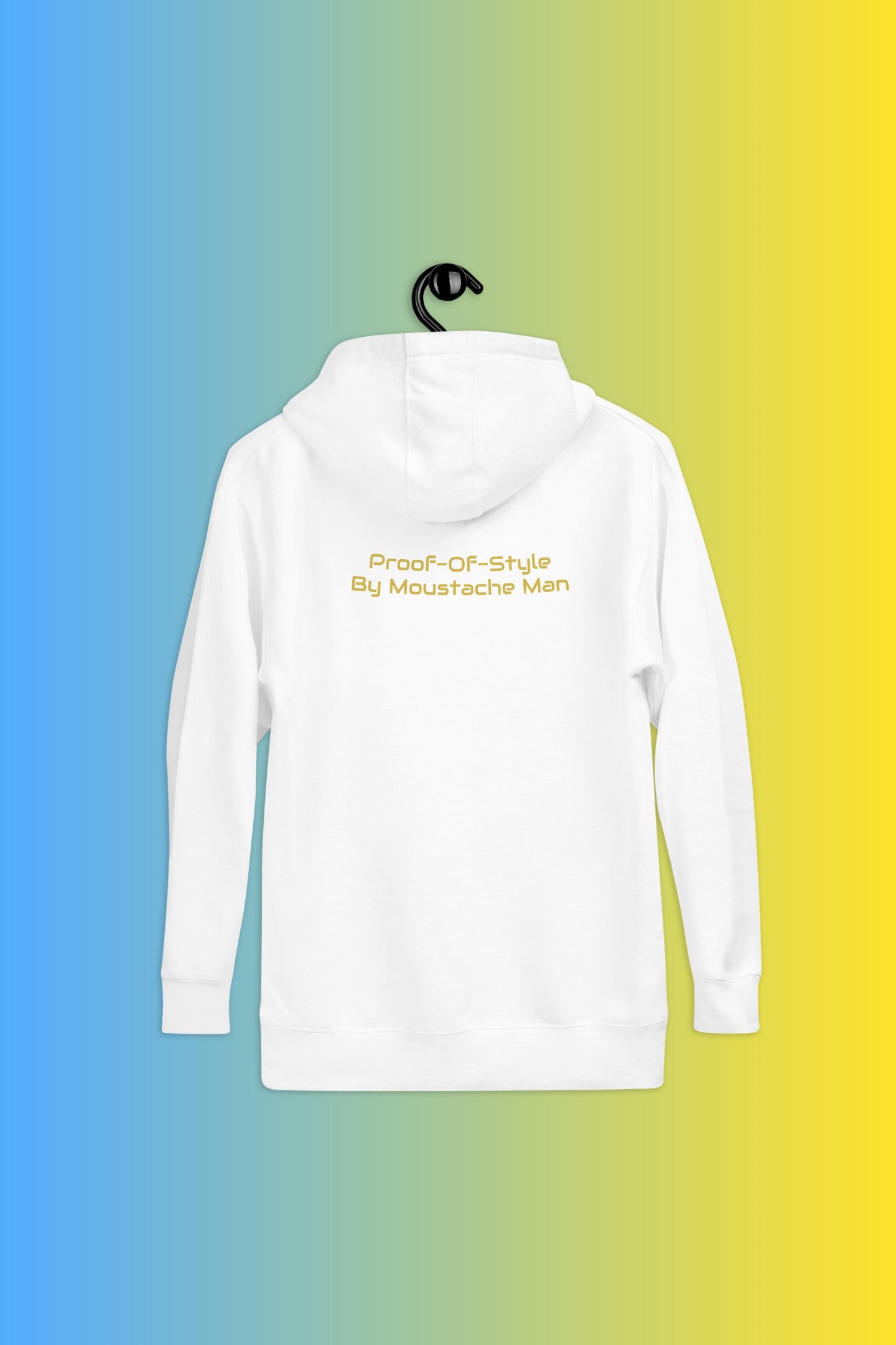 Unisex meme sweatshirt - Mou big logo - B/W - Fun fashion by Mustache Man