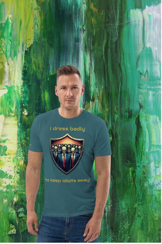 Maglietta unisex Meme MOU - Idiots - Cotone Bio