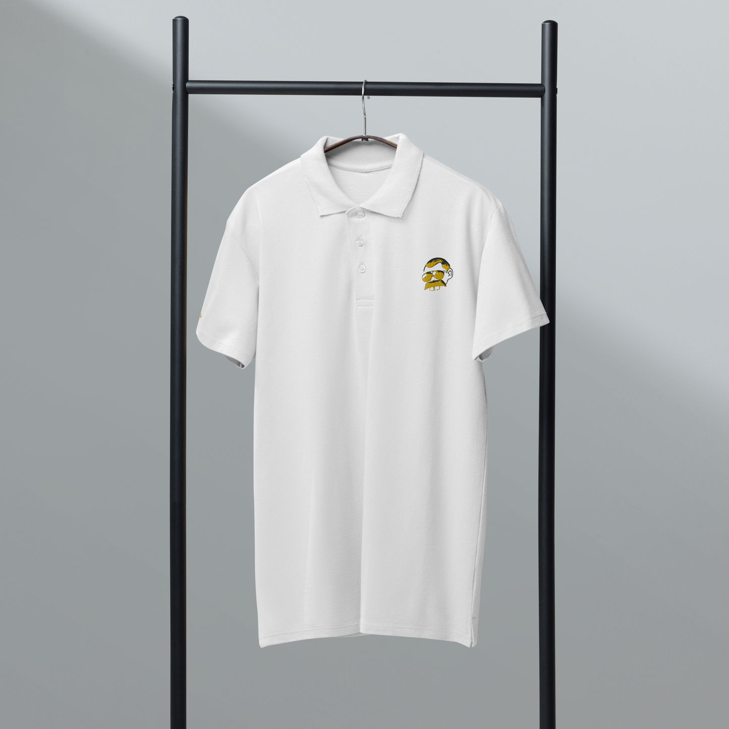 Polo Premium unisex Meme - Brand Logo - White