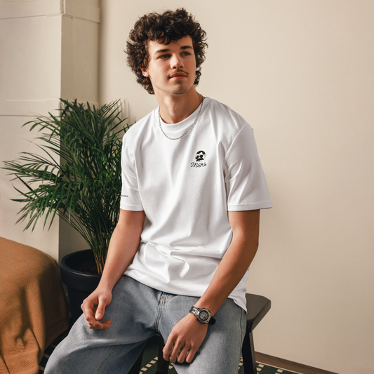 Meme unisex t-shirt MOU - Brand Logo - Organic Cotton - White