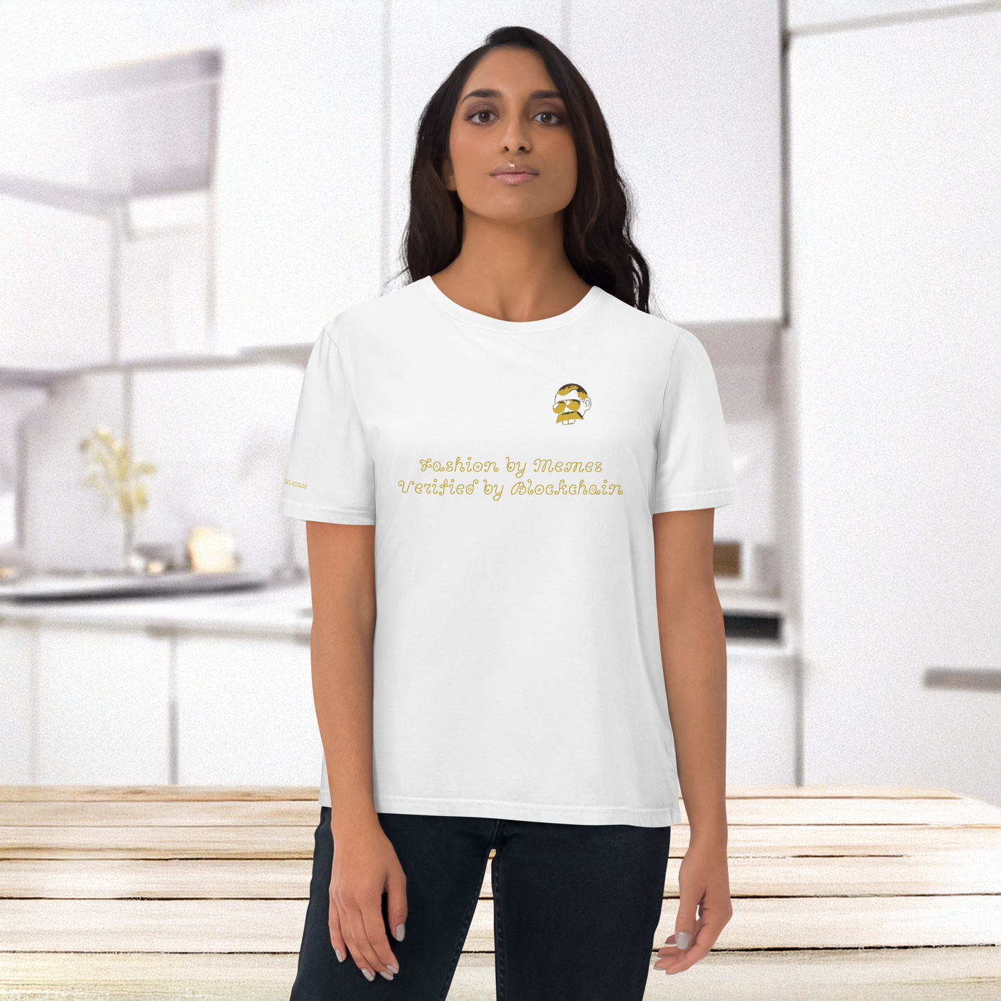 Meme Unisex T-Shirt - Fashion by Memes - Organic Cotton - B/W - Streetwear Crypto by Mustache Man