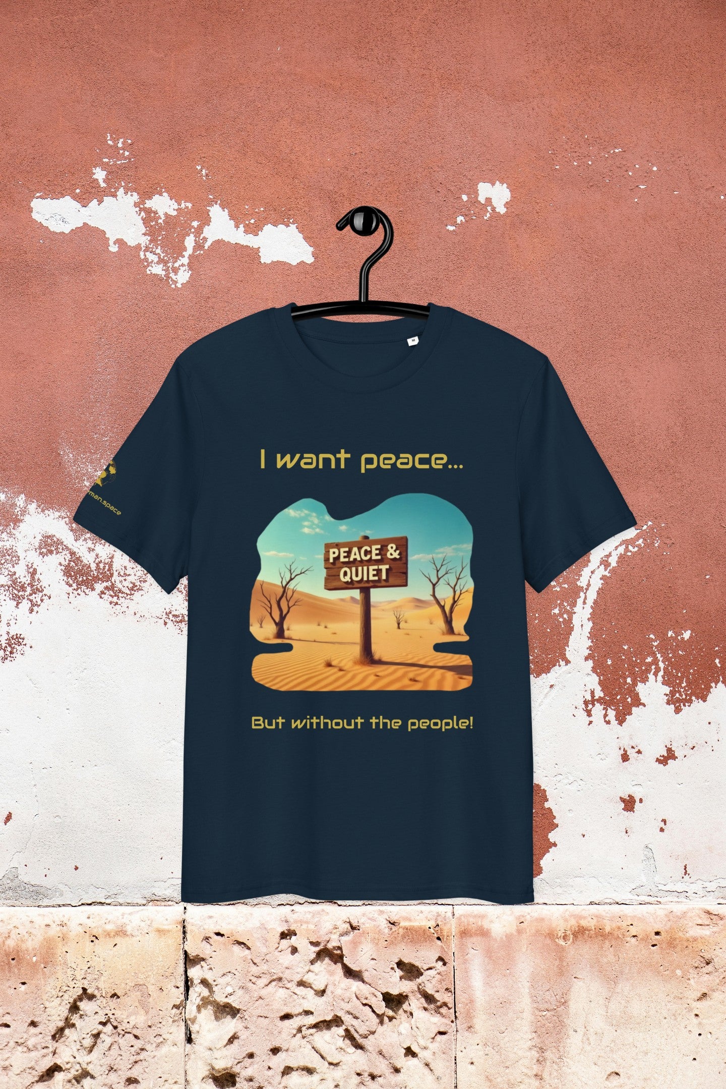 Unisex Meme T-Shirt - Peace - Organic Cotton - Ironic Fashion by Moustache Man